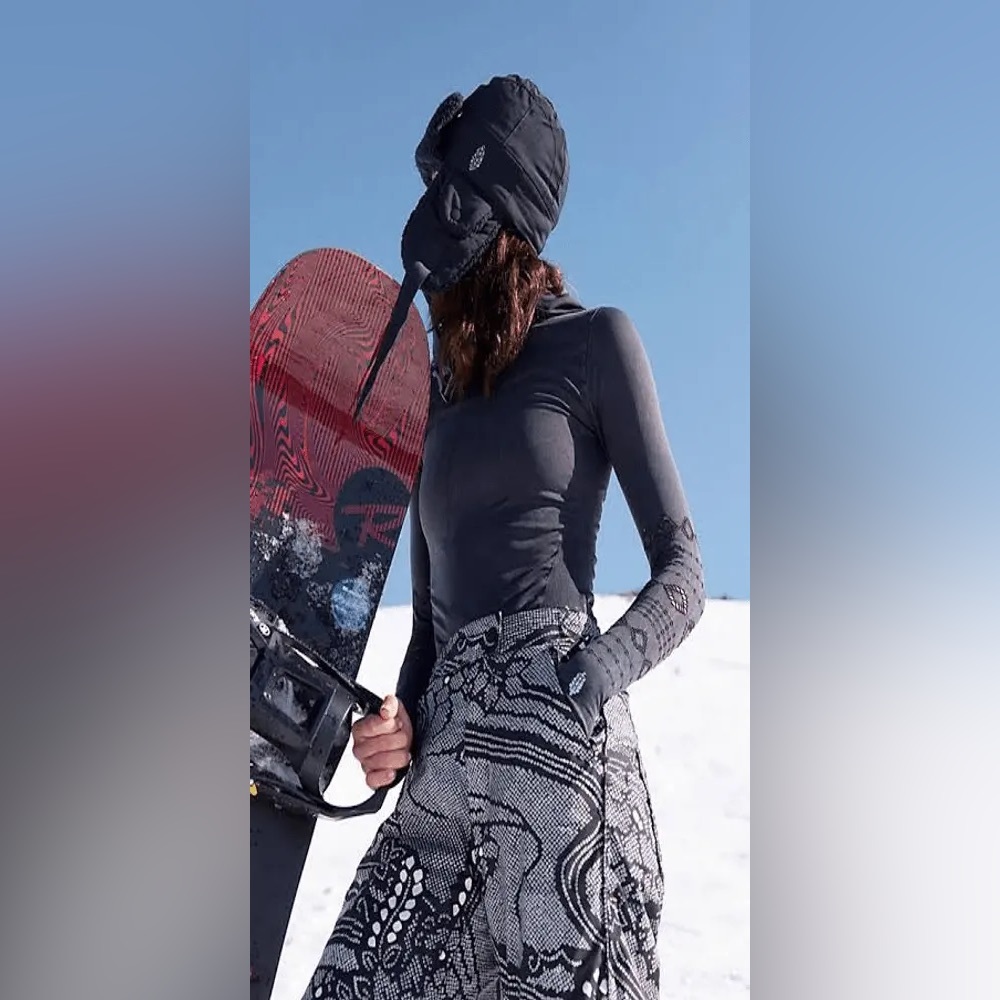 Free People Movement Bunny Slope Printed Ski / Snow Pants Midnight Combo NEW - Picture 4 of 16
